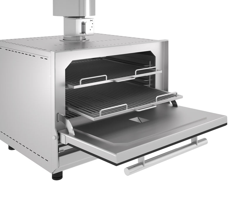 G400 ST GRILL Horno de brasa completo en acero inoxidable con parrilla incluida