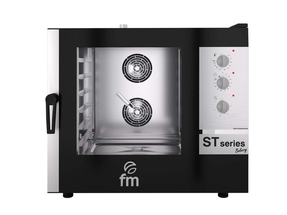 FM STB 606 M Horno mixto de panadería manual y eléctrico con capacidad para 6 bandejas.