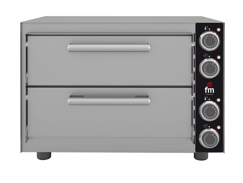 FM STZ233 Horno pizzero con control manual y eléctrico con capacidad para 2 pizzas