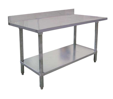 Work Table - w/ 4" Backsplash