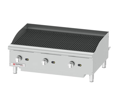 CCP36 - Cecilware Pro Charbroiler, Gas, 36'x20', 3 burners