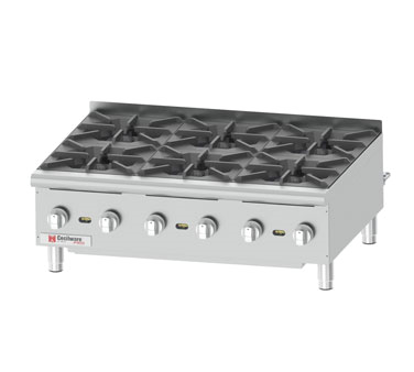 HPCP636 - Cecilware Pro Hotplate Countertop, Gas, 36'x20', 6 burners