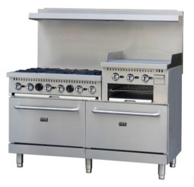 HDS GR60-GS24 - 6 Open Burner - 24" Griddle - Broiler