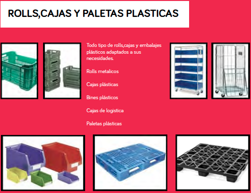 Rolls, Cajas y Paletas Plasticas